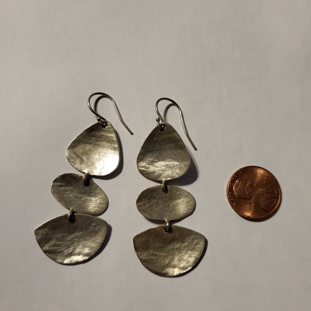 Retired Silpada Rendezvous Drop Dangle Sterling Silver 925 Earrings